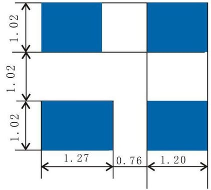 Sketch of SOT143 Bonding Pad (mm)