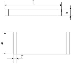 Schematic Diagram of Rectangle Component Shape and Bonding Pad Graphic