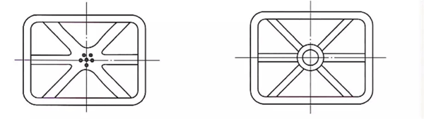 The Reinforcing Ribs arrangement with cavity